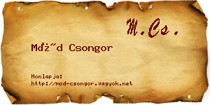 Mód Csongor névjegykártya