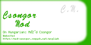 csongor mod business card